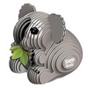 Image de Eugy Puzzle 3D koala 6 x 5 cm en carton gris 32 pièces