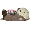 Image de Eugy Puzzle 3D loutre de mer 9 x 4,5 cm carton gris/blanc 60 pièces