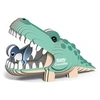 Image de Modèle 3D kit de construction crocodile 7 pièces vert