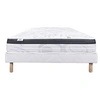 Image de Ensemble Matelas 160x200 cm, Sleeplux, 26 cm, mousse mémoire de forme, ferme, face été/hiver + sommier blanc ep 13cm