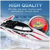 Image de WL912-A 35KM / H 2.4G haute vitesse RC bateau télécommande jouets télécommandés Bateau de course RC avec flip de direction automatique