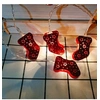 Image de Guirlande Lumineuse De Noël 5.4ft 10LEDs Lumières Suspendues Décoratives Chaussettes Rouges En Forme De Lumières