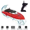 Image de Bateau RC 10KM / H,télécommandés 2 canaux pour enfants adulte-rouge