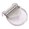 Image de Muslady 17 touches Transparent Kalimba Pouce Piano Acrylique Matériel Mignon En Forme de Chat avec Sac de Transport Notes de Musique Autocollants