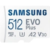 Image de Carte Mémoire Micro SD Evo Plus 512 Go Micro SDXC MB-MC512KA/EU U3 Classe 10 A2 130 Mo/s avec Adaptateur Version 2021