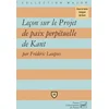 Image de Leçon sur le projet de paix perpétuelle de kant