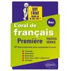 Image de L'oral de français au bac. première toutes séries