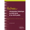 Image de Fiches d'introduction historique au droit privé et et au droit public