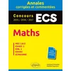 Image de Maths. ecs. annales corrigées et commentées. concours 2015/2016/2017