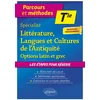 Image de Spécialité littérature, langues et cultures de l'antiquité et option. terminale.