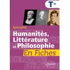 Image de Spécialité humanités, littérature et philosophie en fiches - hlp - tle