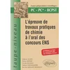 Image de L'épreuve de travaux pratiques de chimie a l'oral des concours ENS