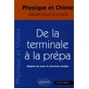 Image de Terminale à la prépa (de la) - physique et chimie terminale s - rappels de cours et exercices corrigés