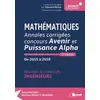 Image de Mathématiques - annales corrigées concours avenir et puissance alpha