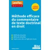 Image de Méthode efficace du commentaire de texte doctrinal en droit