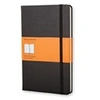 Image de Carnet classique ligné grand format Couverture rigide Noir