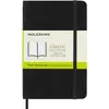 Image de Carnet classique format de poche A pages blanches Couverture souple Noir