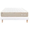 Image de Ensemble Matelas 160x200 cm, Sublime, 20 cm, mémoire de forme, ferme, face été/hiver + sommier blanc ep 13cm