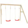Image de Bras de portique 2 balançoires en bois rouge fsc®
