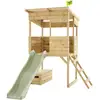 Image de Cabane sur pilotis avec toboggan en bois marron fsc®