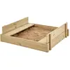 Image de Bac à sable avec bancs intégrés en bois marron fsc®
