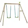 Image de Portique 2 balançoires en bois marron h200cm