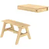 Image de Étagère + banc maisonnette en bois marron fsc®