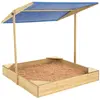 Image de Bac à sable avec auvent en bois marron fsc®