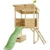 Image de Cabane sur pilotis avec toboggan en bois marron fsc®
