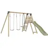 Image de Station 2 balançoires et vis-à-vis en bois marron h224cm