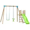 Image de Station balançoire et vis-à-vis en bois marron h243cm