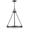 Image de Suspension 4 Lumières Acier, Verre Opalin