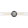 Image de Ellison Applique de Salle de Bain, Verre transparent, argent, Noir
