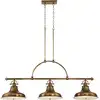 Image de Suspension en métal et verre laiton vieilli