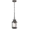 Image de Suspension lanterne zinc vieilli chute min/max : 432mm - 2306 mm