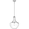 Image de Suspension en acier et verre, finition chrome
