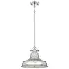 Image de Suspension en métal et verre argent impérial