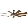 Image de Ventilateur de plafond led 216 cm acier et bois zinc