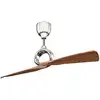 Image de Ventilateur de plafond 137 cm acier abs nickel bois
