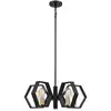 Image de Lustre en acier finition noir terre
