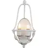 Image de Applique murale en acier finition blanc antique