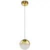 Image de Suspension en alluminium, fer et acrylique finition or champagne