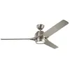 Image de Ventilateur de plafond led 152 cm acier bois nickel