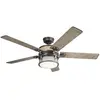 Image de Ventilateur de plafond led, 152cm, ip44, acier et abs gris