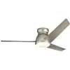 Image de Ventilateur de plafond led, 152cm, ip44, nickel brossé