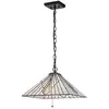 Image de Suspension verre et acier bronze Vintage de 32,8cm à 182,8 cm