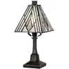Image de Lampe de table verre et acier bronze vintage 32,3 cm de hauteur