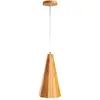 Image de Supension Lumineuse Placage de bois naturel, Aluminium plaqué nickel