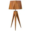 Image de Lampe à poser Placage de bois naturel, Aluminium plaqué nickel