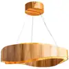 Image de Suspension Anneau LED Medium Placage de bois naturel, acrylique